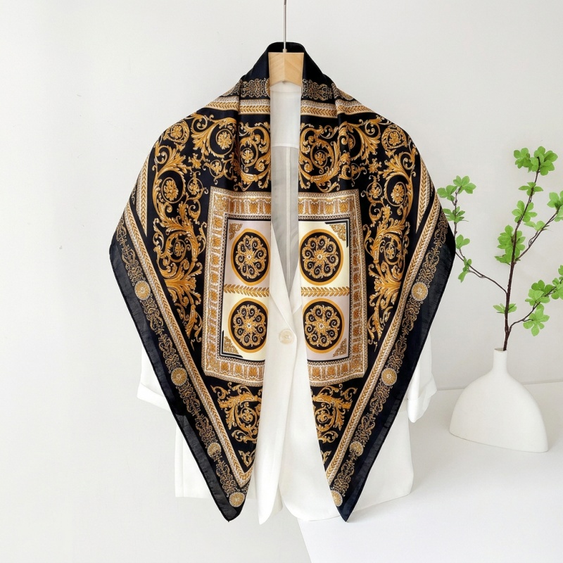 Vintage Satin Square Scarf Wom - Women Fashion Necktie ulasan dan harga