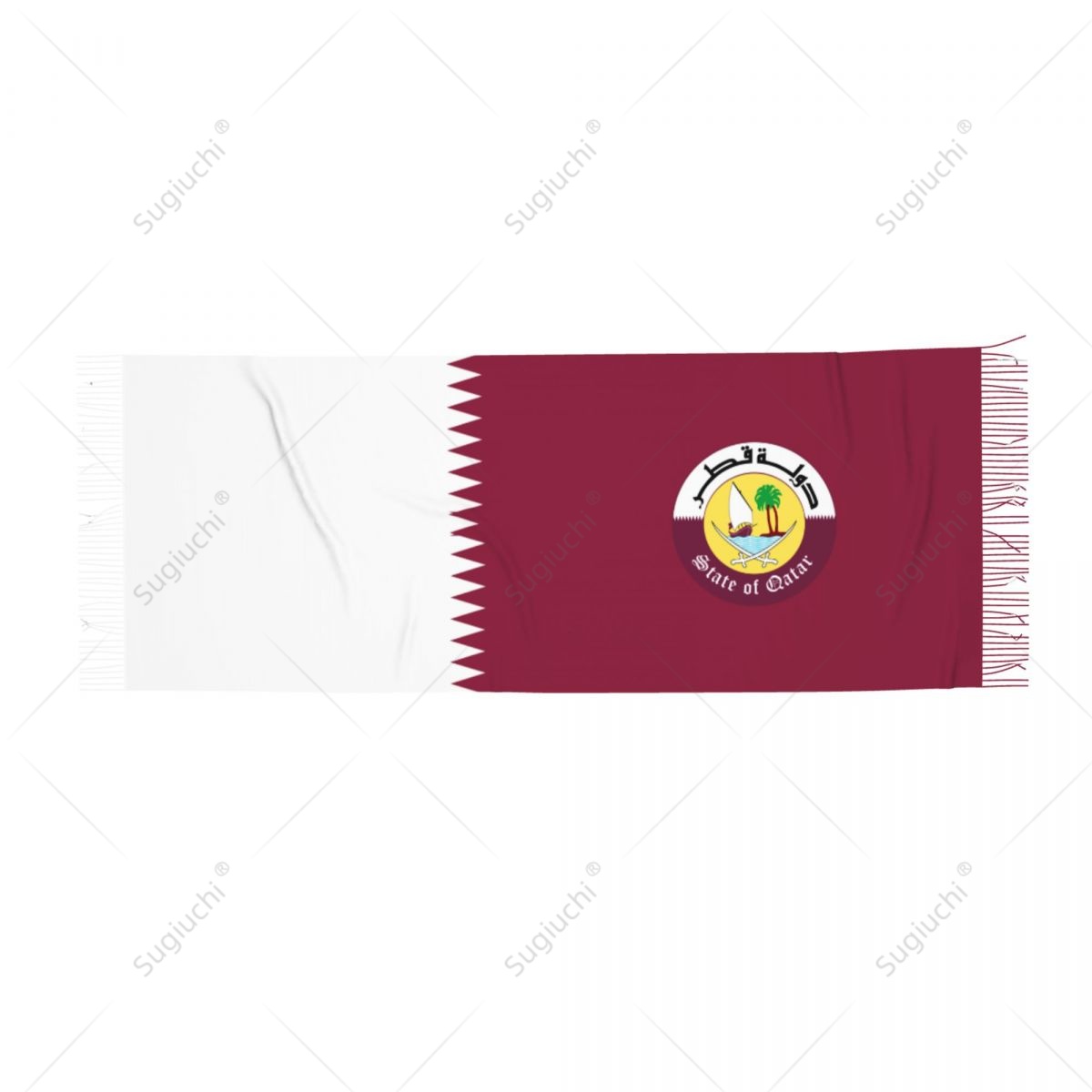 Qatar Emblem Flag Scarf Pashmi - Women Fashion Qatar ulasan dan harga