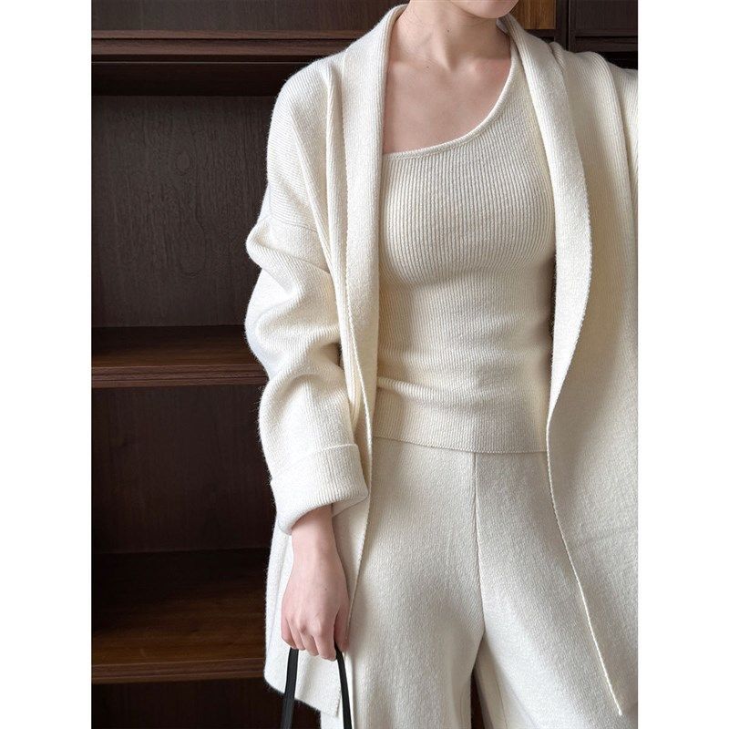 A new French minimalist and hi - Longline Cardigan Knit ulasan dan harga