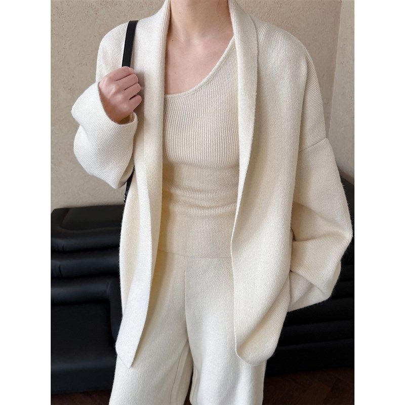 A new French minimalist and hi - Longline Cardigan Knit ulasan dan harga