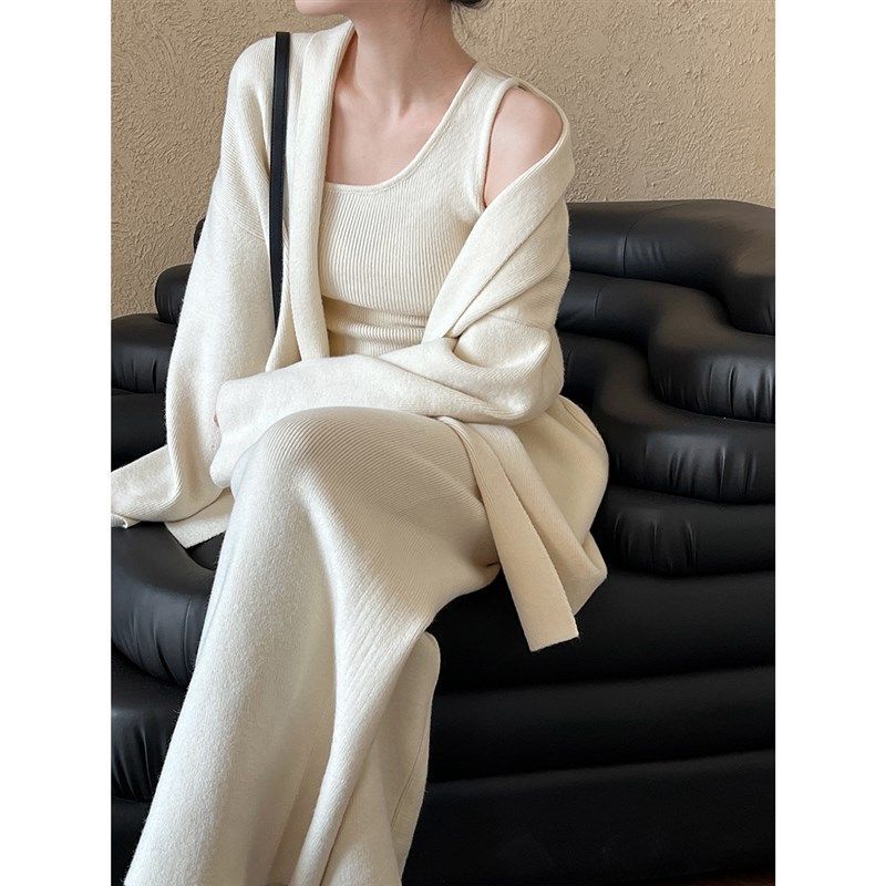 A new French minimalist and hi - Longline Cardigan Knit ulasan dan harga
