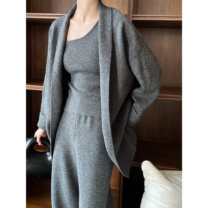 A new French minimalist and hi - Longline Cardigan Knit ulasan dan harga