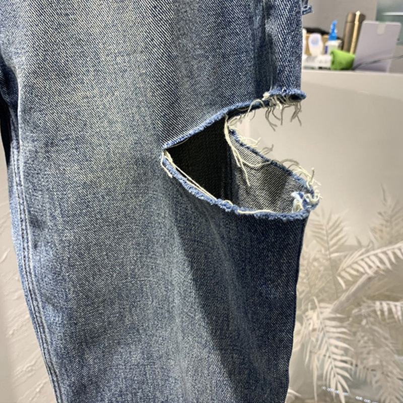 Summer Women Ripped Jeans High - Women Fashion Jeans ulasan dan harga