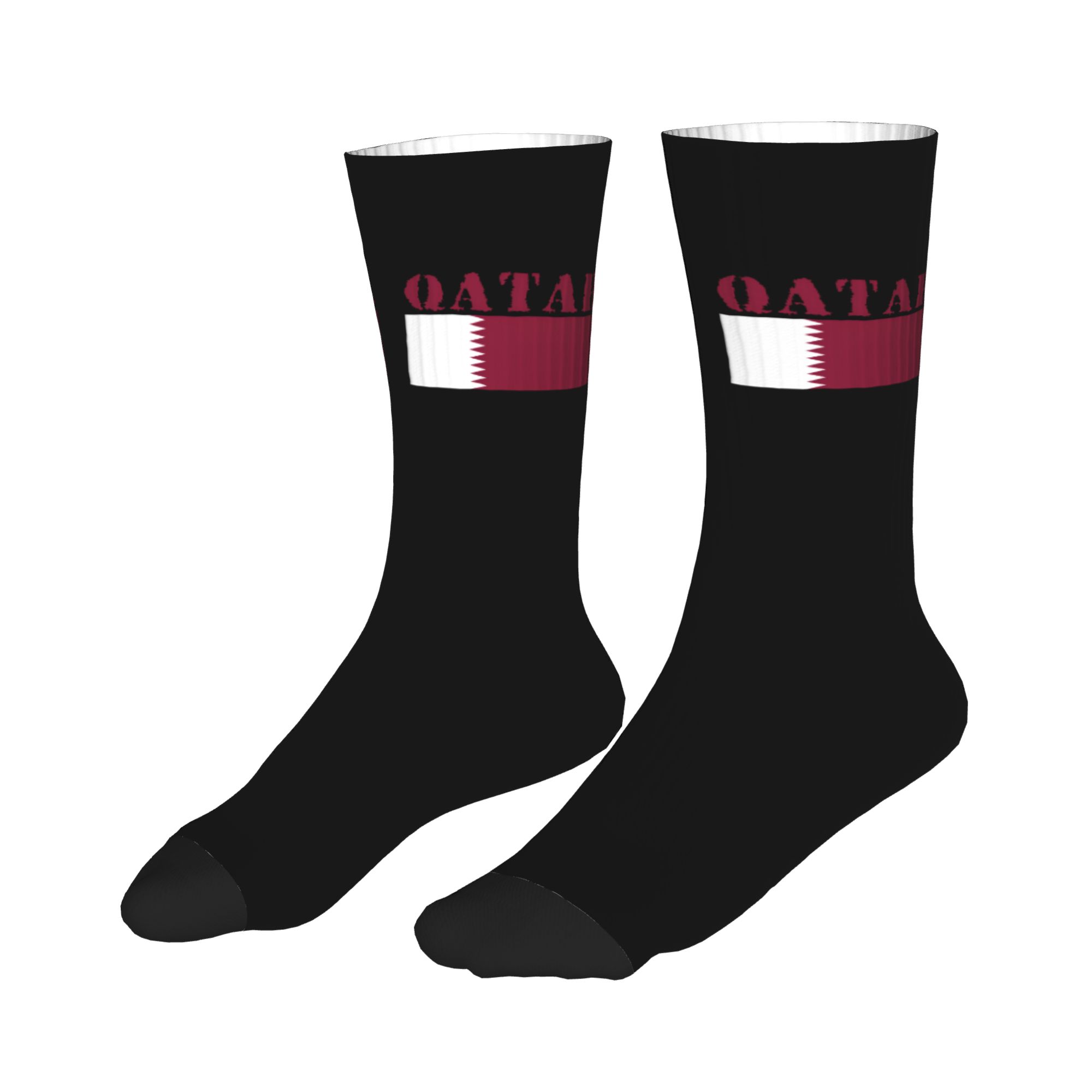 Fashion Qatar Flag Socks Men W - Women Fashion Qatar ulasan dan harga