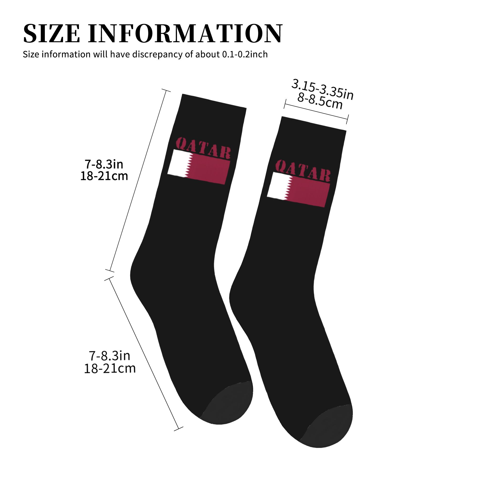 Fashion Qatar Flag Socks Men W - Women Fashion Qatar ulasan dan harga