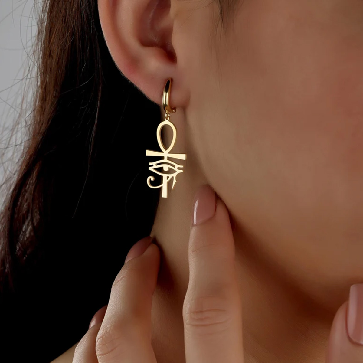 Eye of Horus Egypt Pendant Ear - Women Fashion Egypt ulasan dan harga