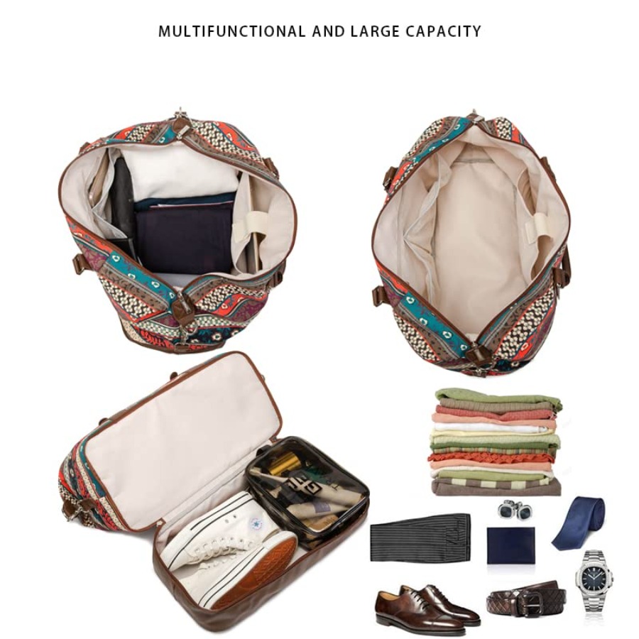 Garment Bag with Shoes Compart - Canvas Tote Bag ulasan dan harga