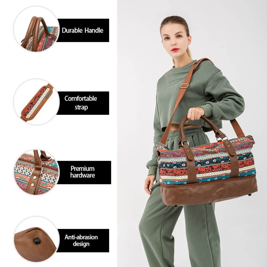 Garment Bag with Shoes Compart - Canvas Tote Bag ulasan dan harga