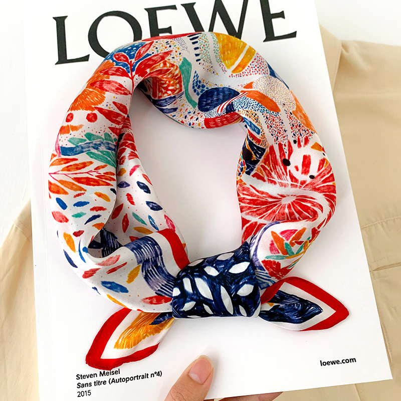 53cm Square Silk Scarf Women N - Women Fashion Necktie ulasan dan harga
