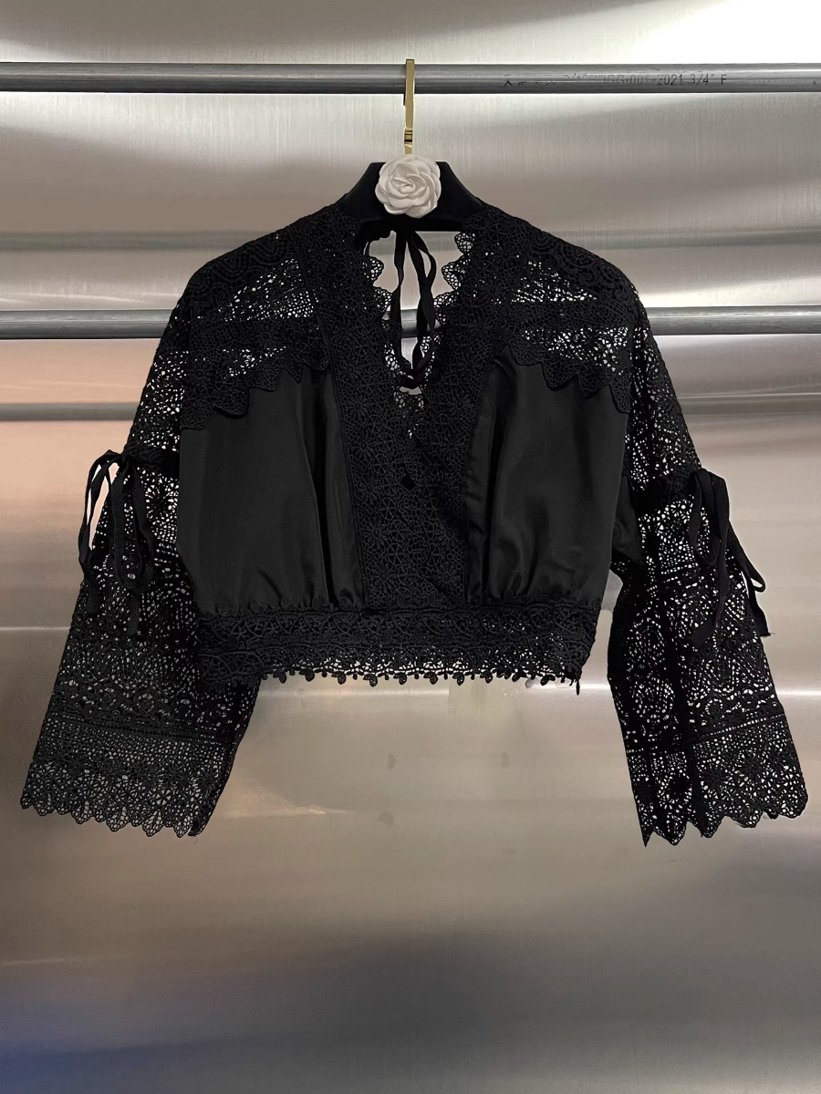 GALCAUR Black Spliced Lace Two - Women'S Fashion Edgy ulasan dan harga