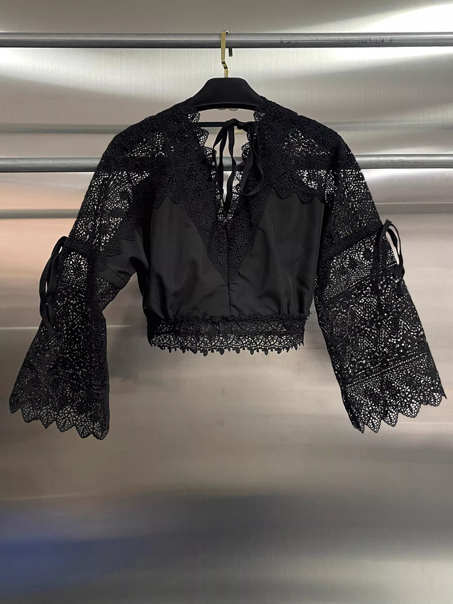GALCAUR Black Spliced Lace Two - Women'S Fashion Edgy ulasan dan harga