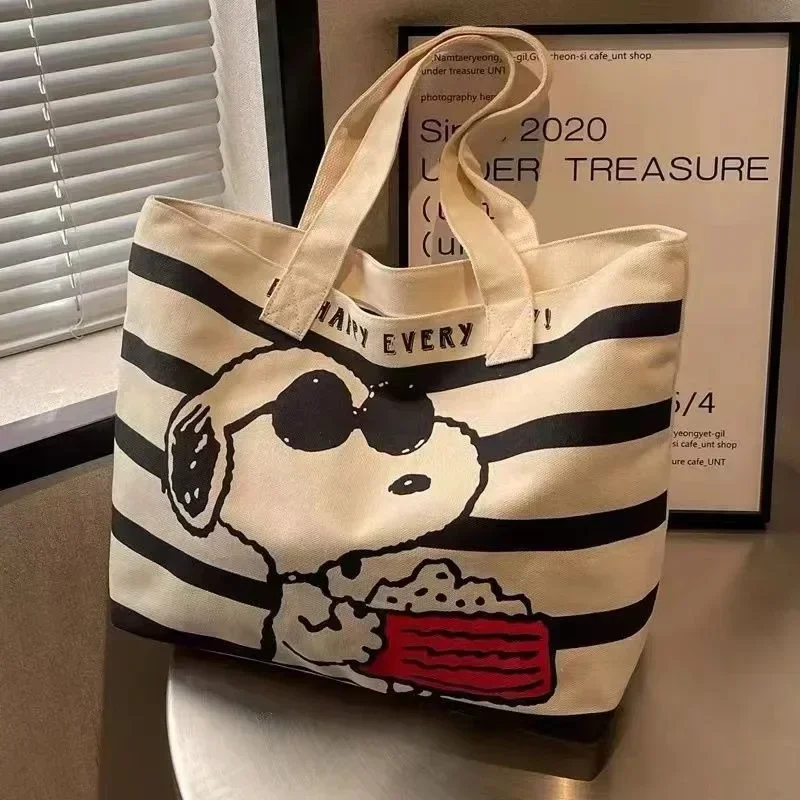 Snoopy Cartoon Large Capacity  - Canvas Tote Bag ulasan dan harga
