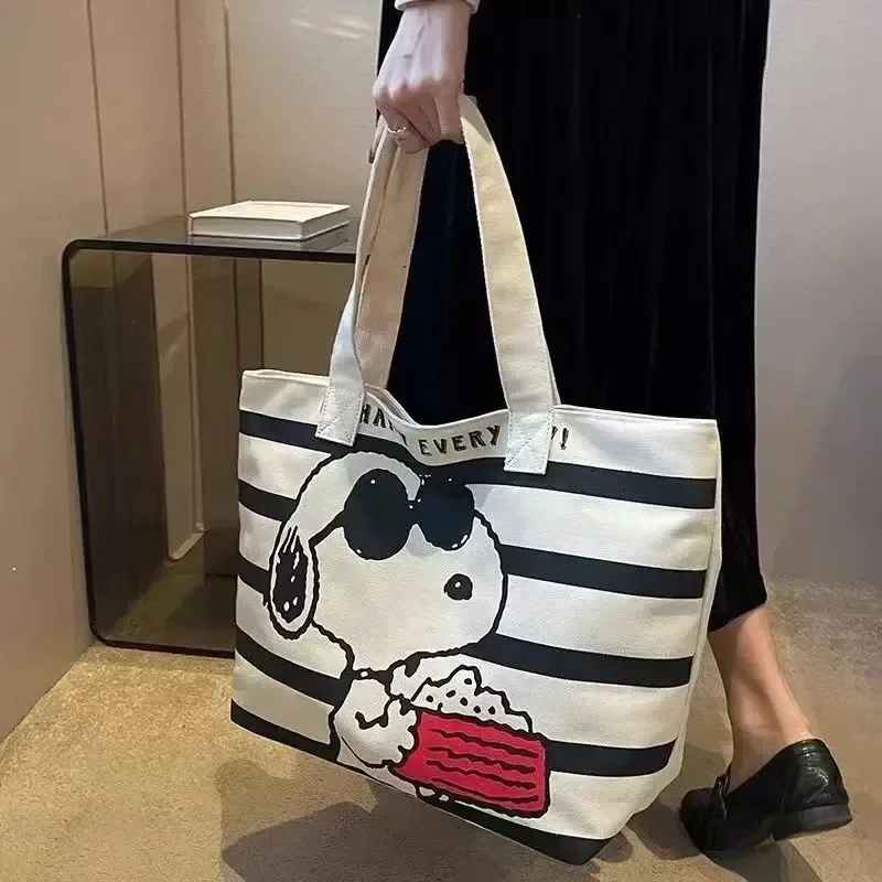 Snoopy Cartoon Large Capacity  - Canvas Tote Bag ulasan dan harga