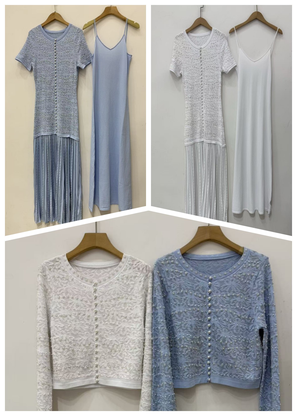 Women Hook Flower Hollow Set B - Longline Cardigan Knit ulasan dan harga