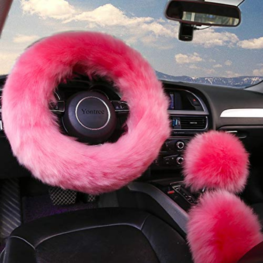 Fashion Fluffy Steering Wheel  - Women Fashion Hub ulasan dan harga