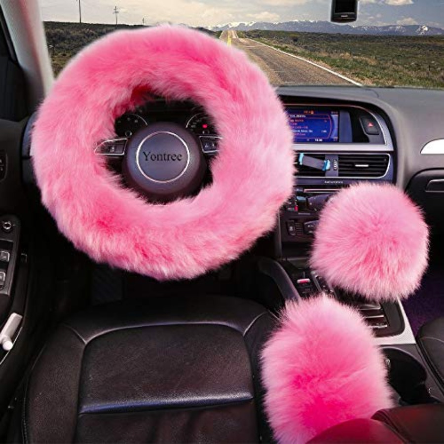 Fashion Fluffy Steering Wheel  - Women Fashion Hub ulasan dan harga