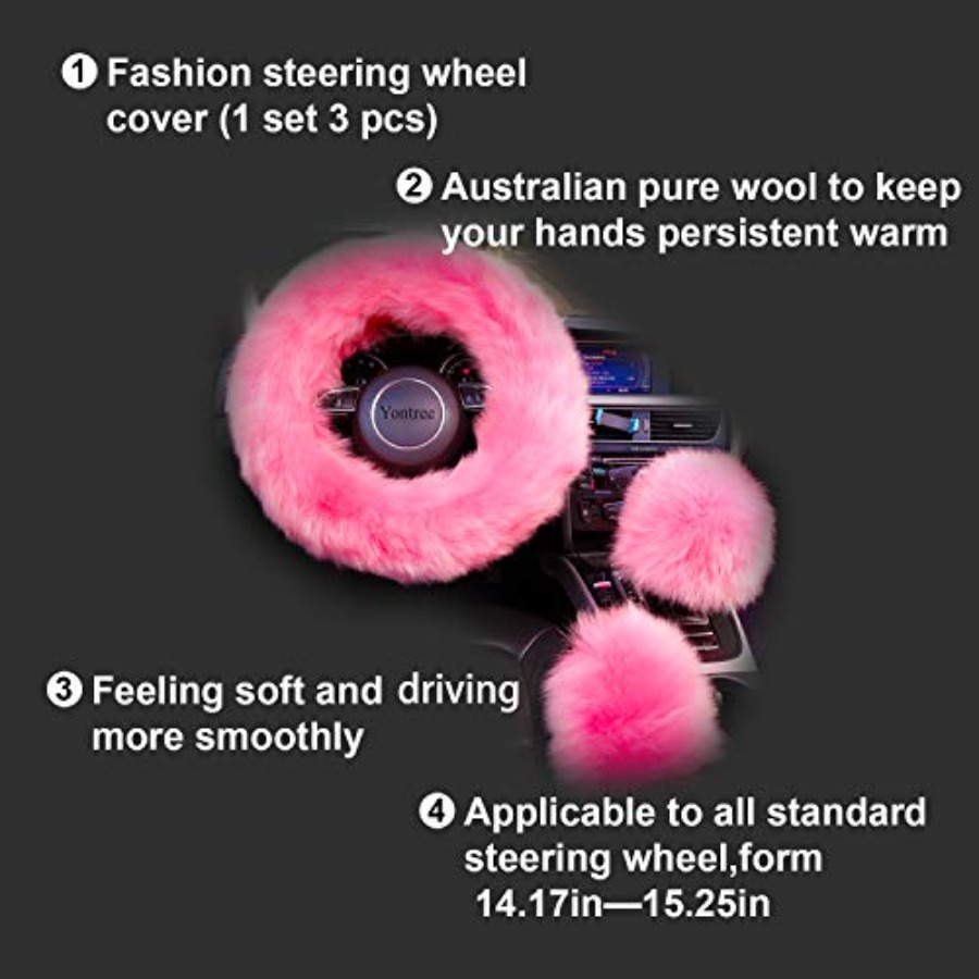 Fashion Fluffy Steering Wheel  - Women Fashion Hub ulasan dan harga