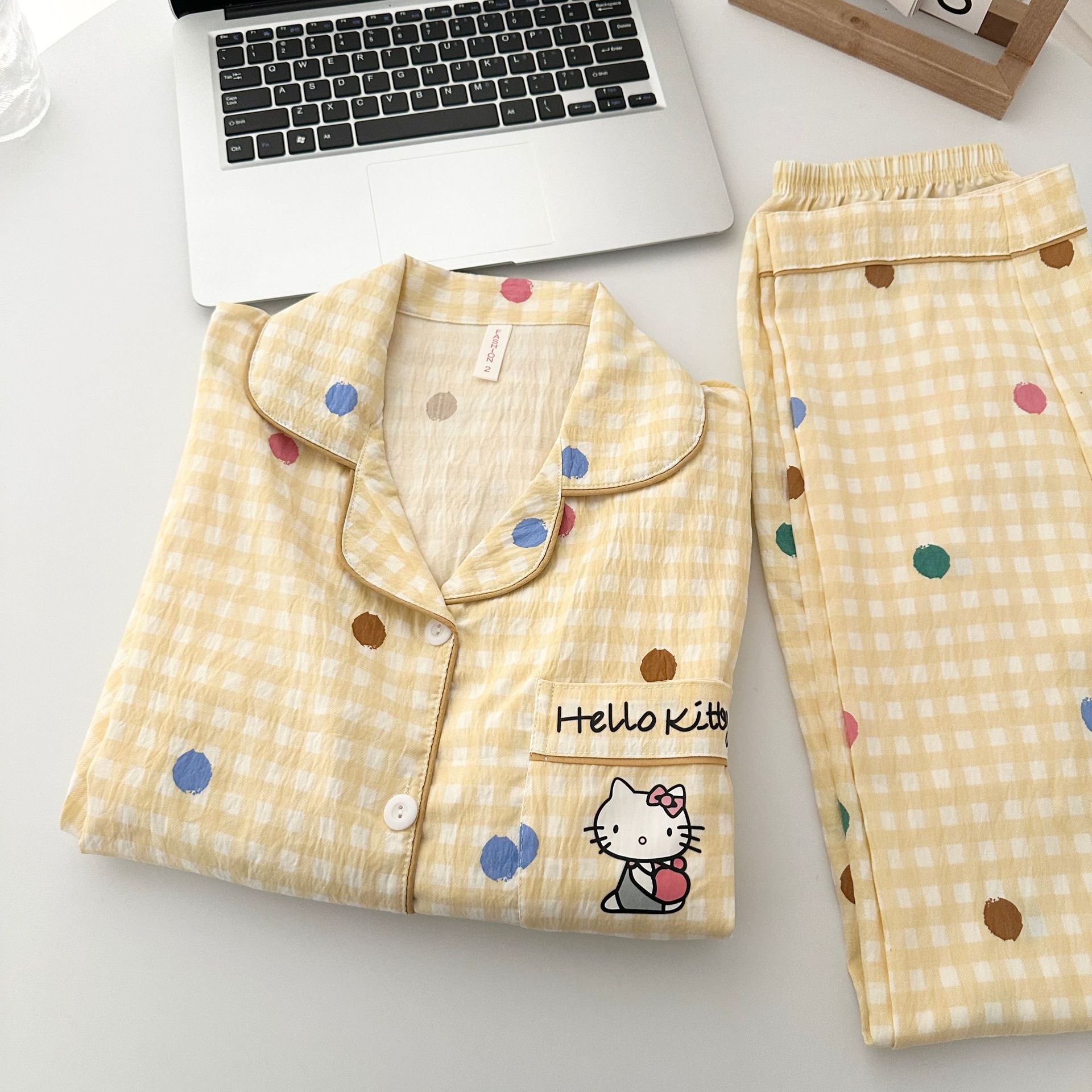 2Pcs Sweet Women Spring Autumn - Women'S Fashion Pajamas ulasan dan harga