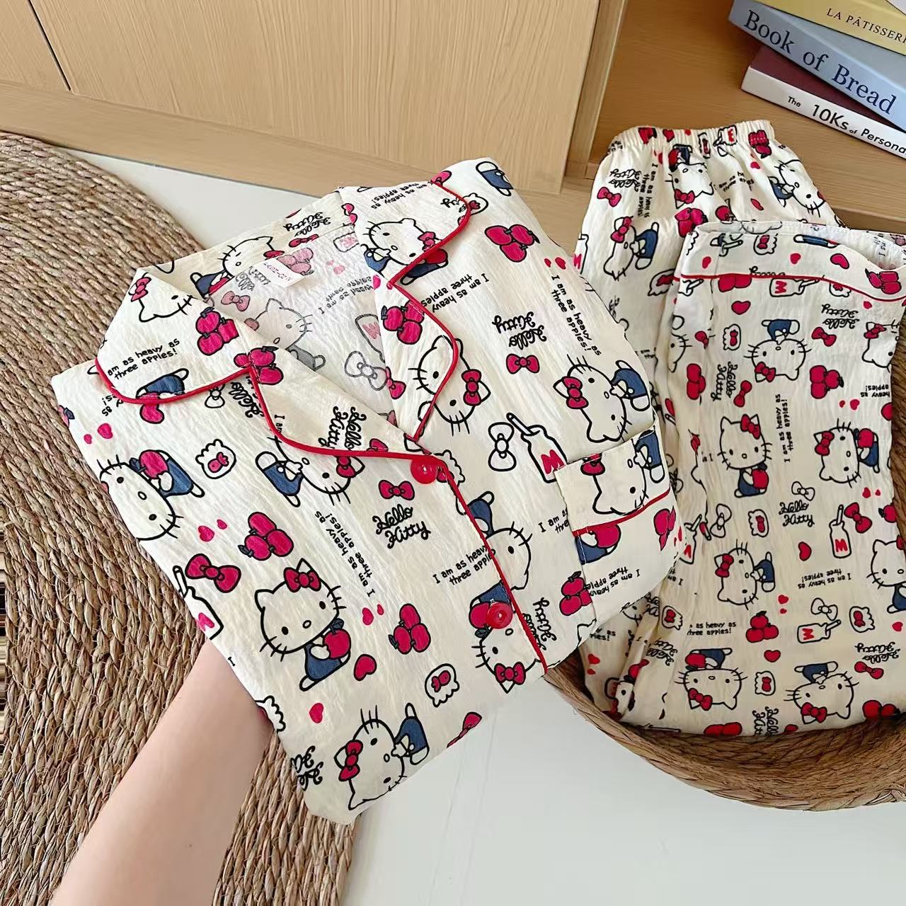 2Pcs Sweet Women Spring Autumn - Women'S Fashion Pajamas ulasan dan harga