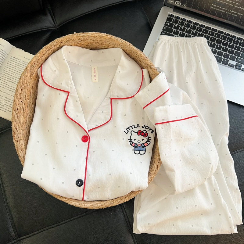 2Pcs Sweet Women Spring Autumn - Women'S Fashion Pajamas ulasan dan harga