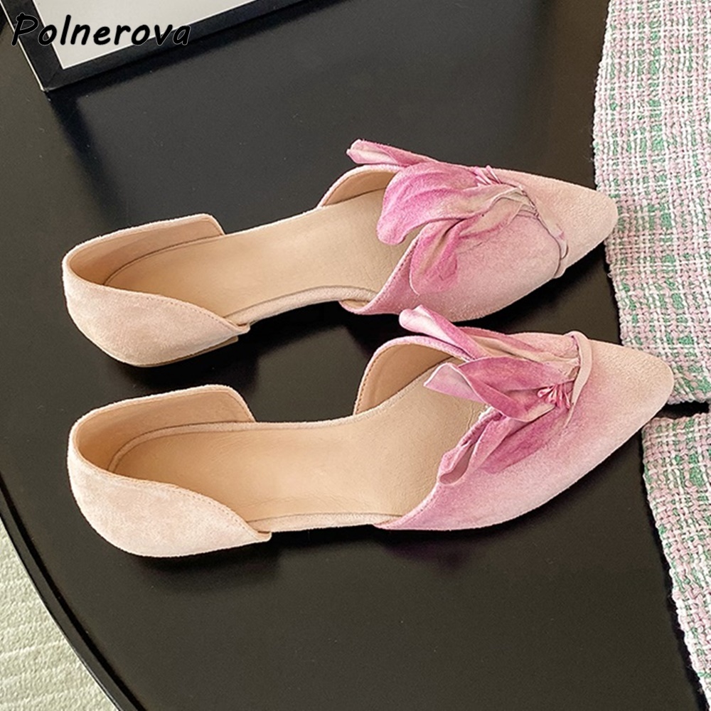 Green Pink Bud Pumps Flat Plea - Women'S Fashion For Summer 2025 ulasan dan harga