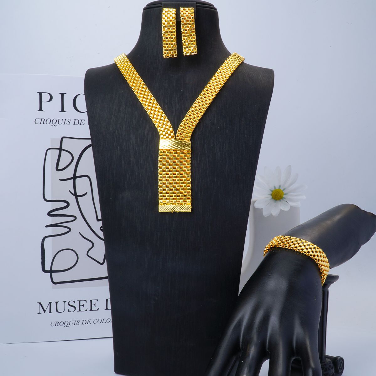 New UK 24K Gold Plated Necklac - Women Fashion Uk ulasan dan harga