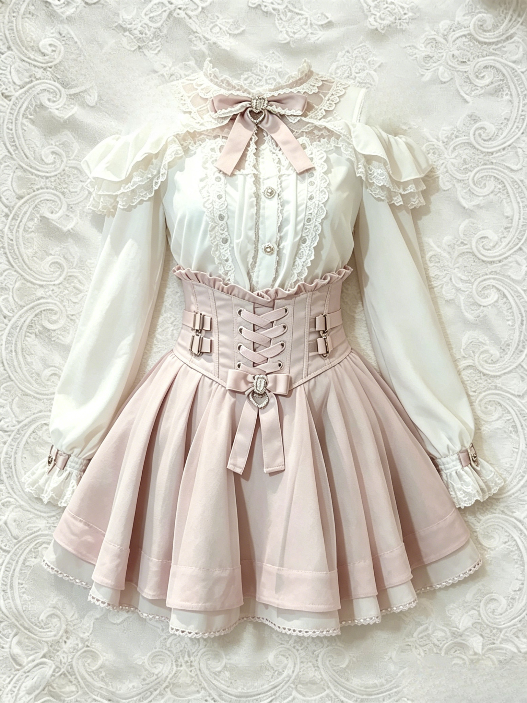 Japanese Sweet Lolita Women Bo - Longline Cardigan Knit ulasan dan harga