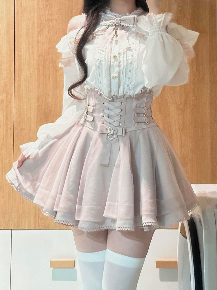 Japanese Sweet Lolita Women Bo - Longline Cardigan Knit ulasan dan harga