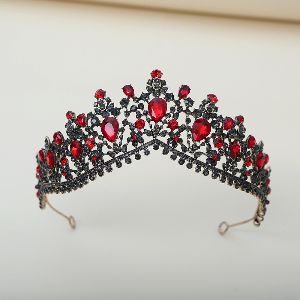 Dark Ruby Black Diamond Crown  - Women Queen Fashion ulasan dan harga