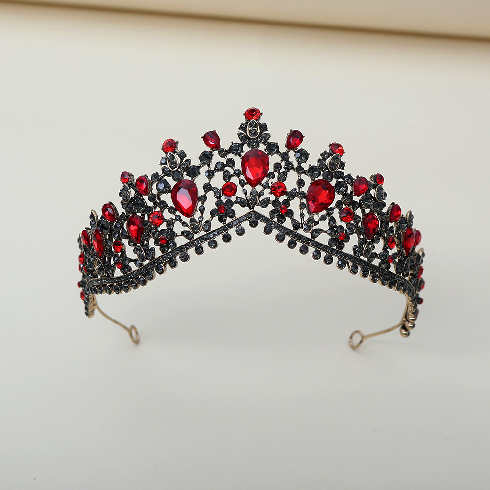 Dark Ruby Black Diamond Crown  - Women Queen Fashion ulasan dan harga
