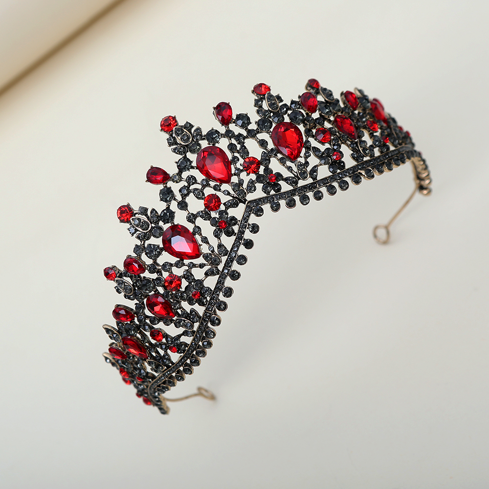 Dark Ruby Black Diamond Crown  - Women Queen Fashion ulasan dan harga