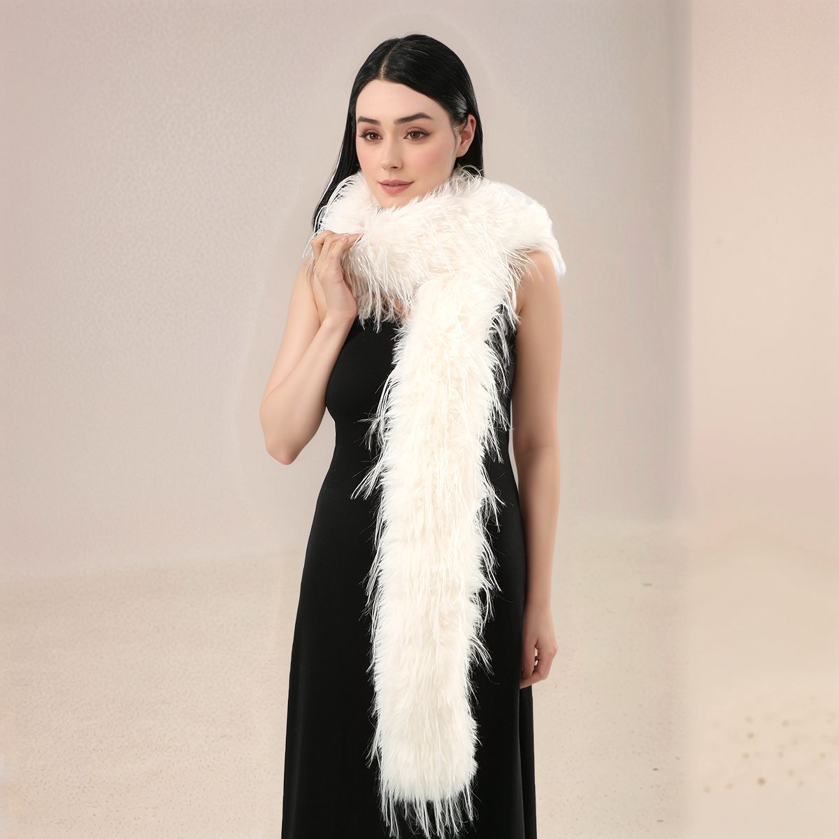 Women Faux Rabbit Fur Long Sca - Women'S Fashion Parka ulasan dan harga