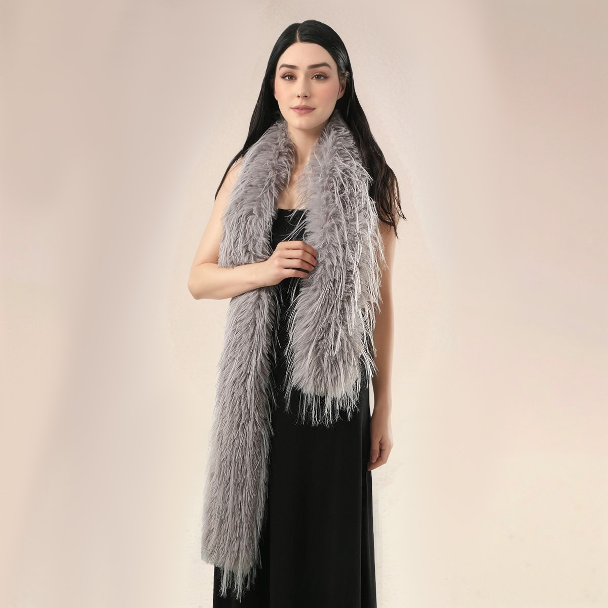 Women Faux Rabbit Fur Long Sca - Women'S Fashion Parka ulasan dan harga