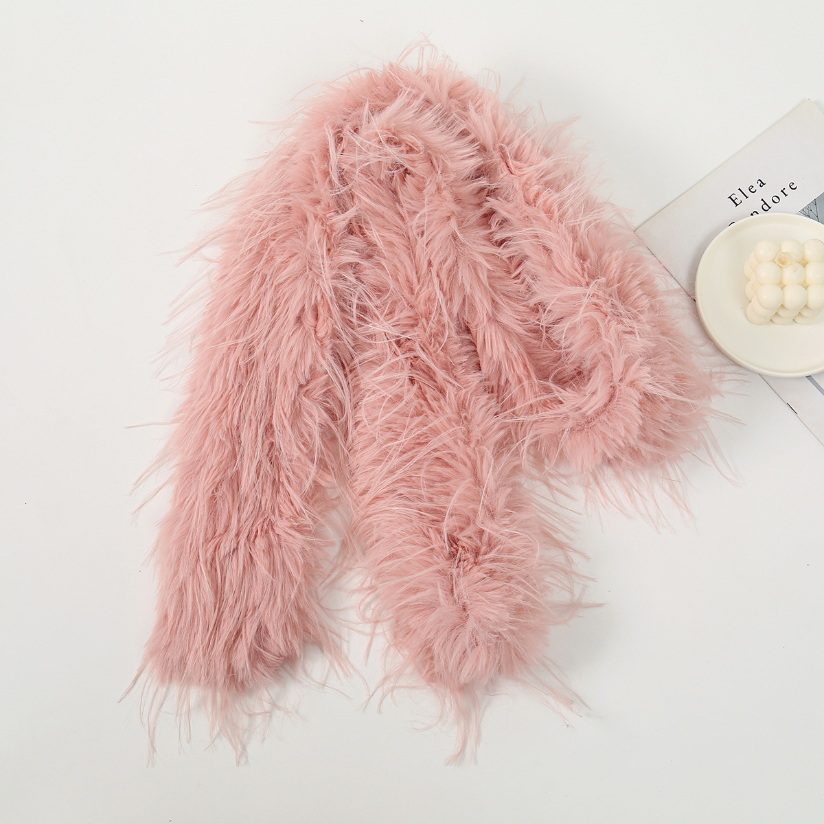 Women Faux Rabbit Fur Long Sca - Women'S Fashion Parka ulasan dan harga
